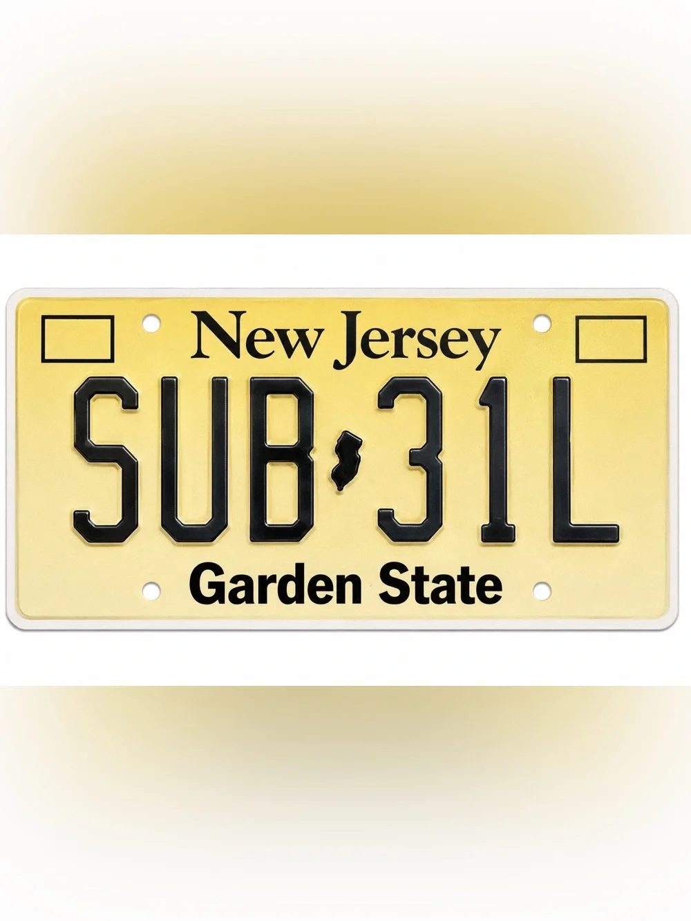 New Jersey Garden State License Plate